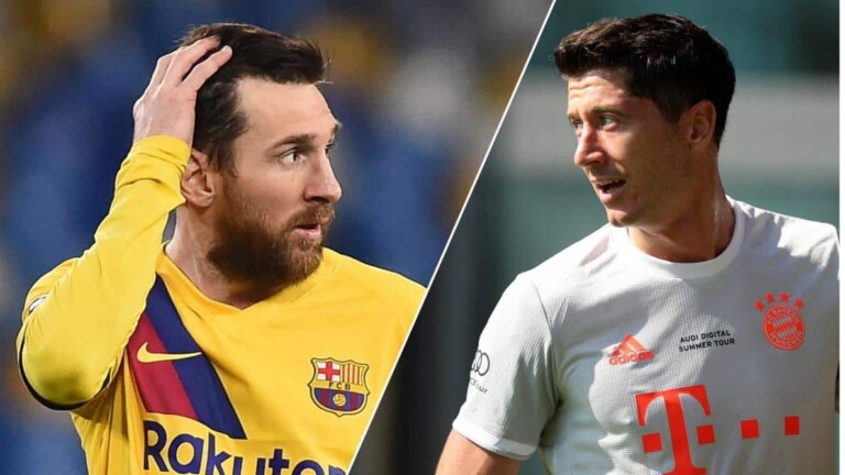 Lionel Messi et Robert Lewandowski