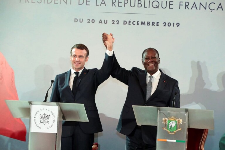 Emmanuel Macron et Alassane Ouattara