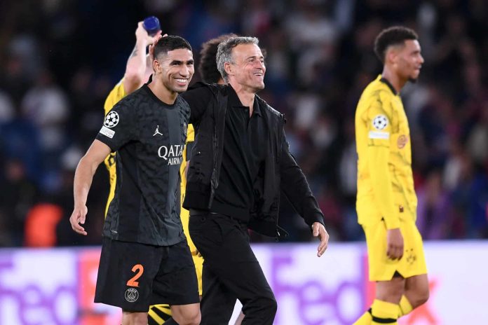 Luis Enrique et Achraf Hakimi